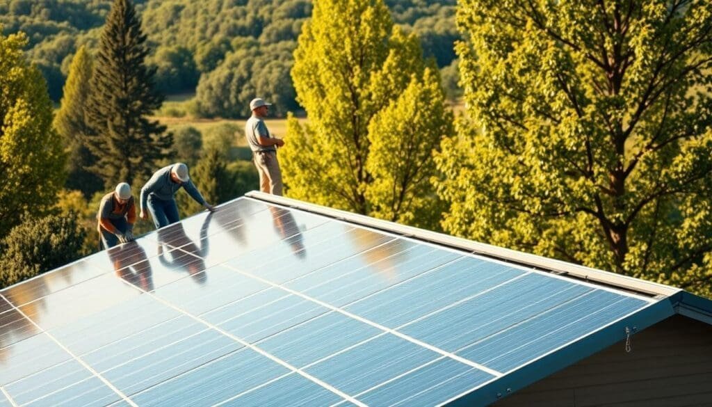Installation solaire professionnelle