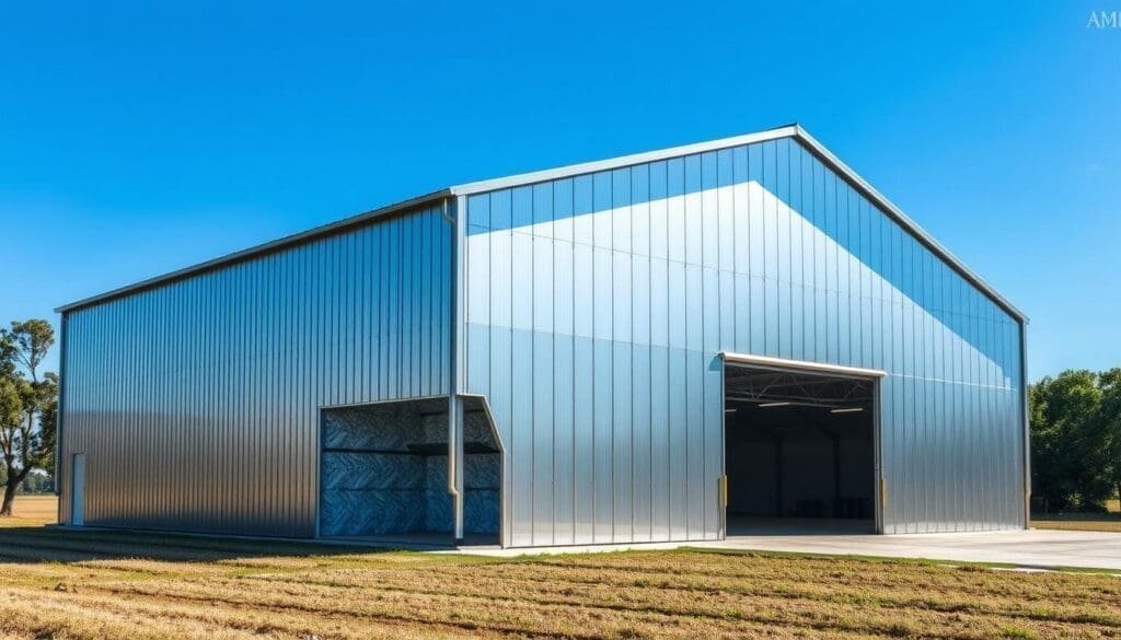 Isolation hangar métallique