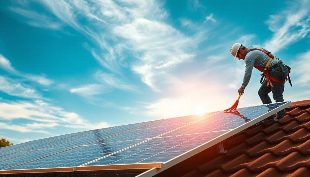 Maintenance de panneaux solaires