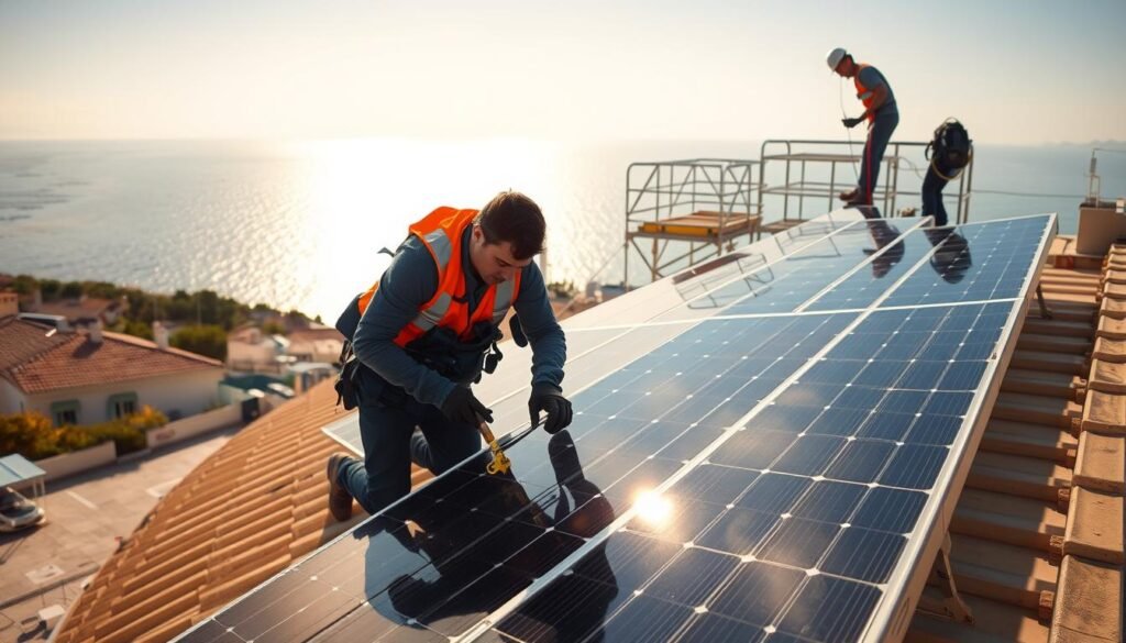 Maintenance de panneaux solaires à Toulon