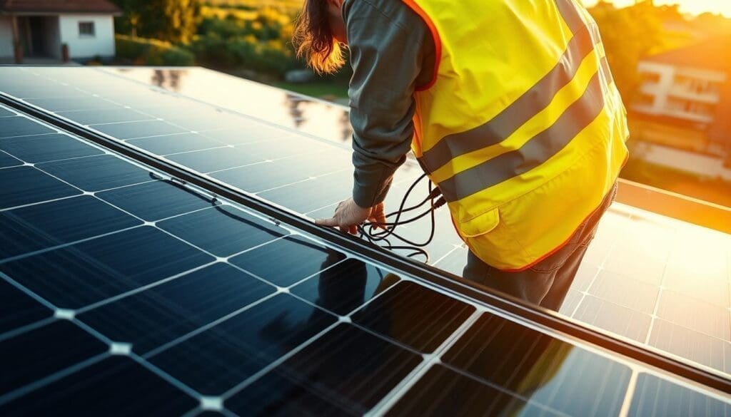 Maintenance panneaux solaires