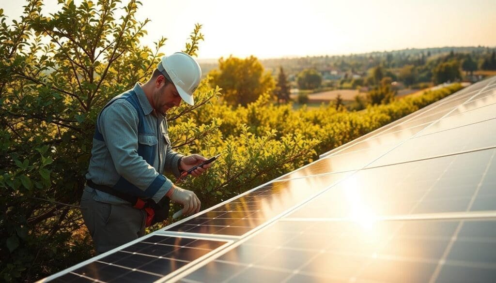Maintenance panneaux solaires