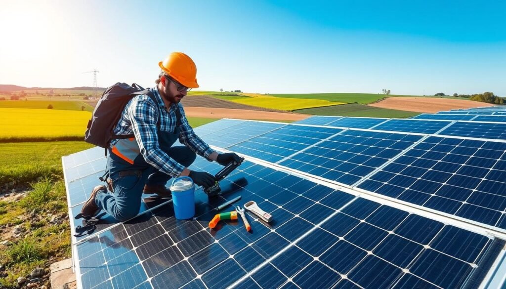 Maintenance panneaux solaires EDF ENR