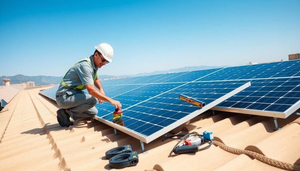Maintenance panneaux solaires Trina Solar