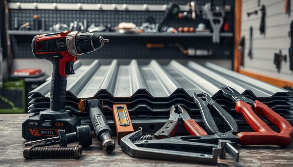 Outils pour installation de bac acier