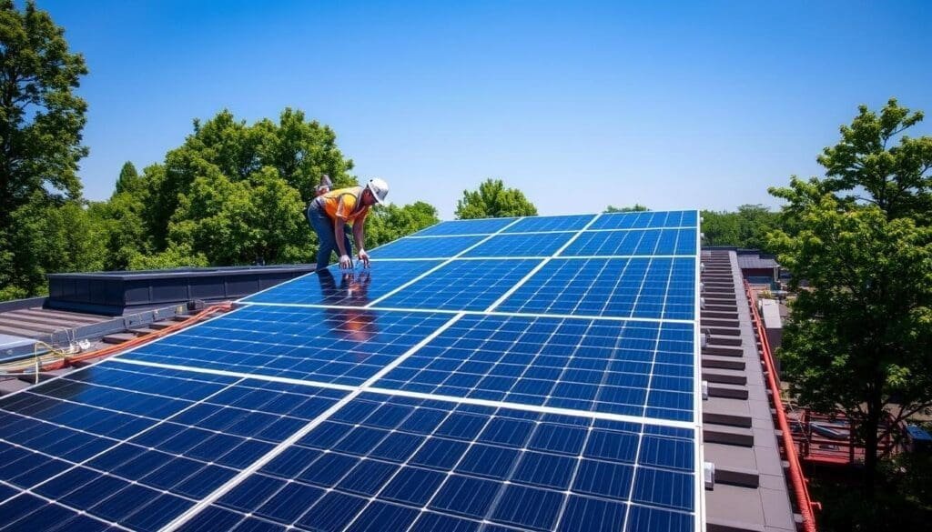 Panneau solaire Viessmann en installation