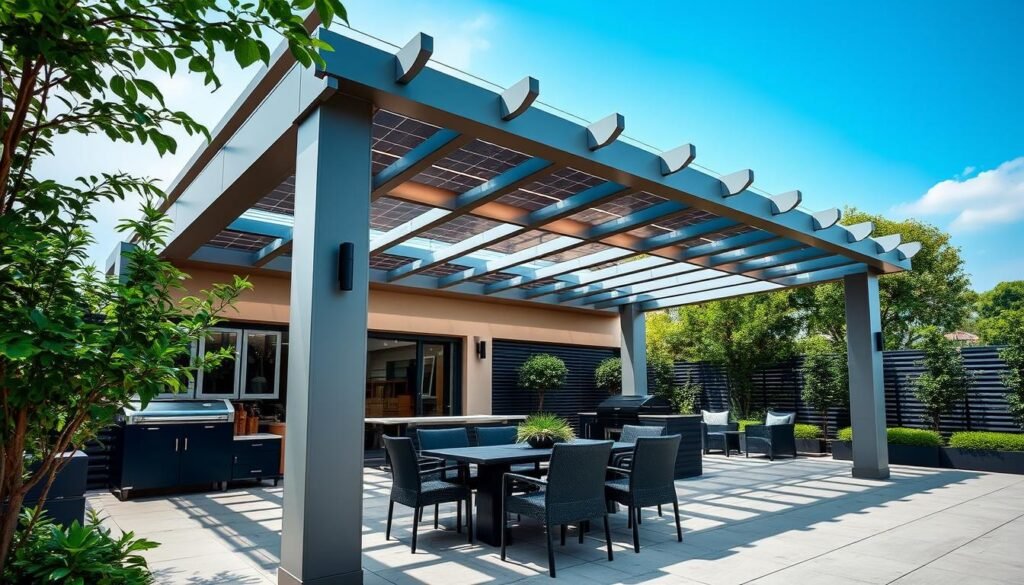 Pergola solaire professionnelle