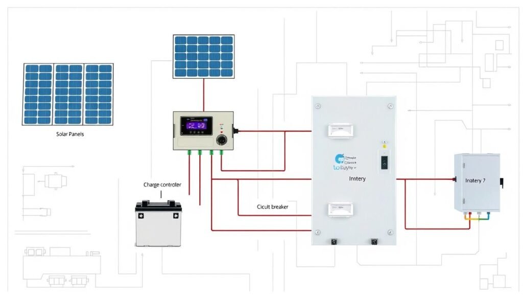 Schéma de raccordement panneaux solaires