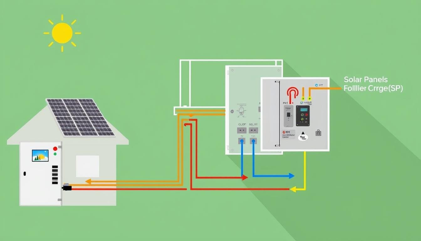 schéma raccordement panneau solaire tableau électrique