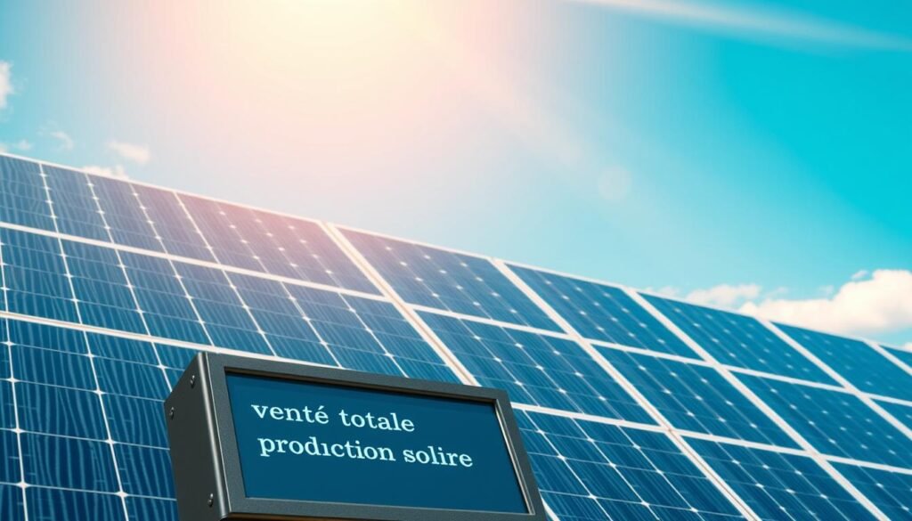 vente totale production solaire