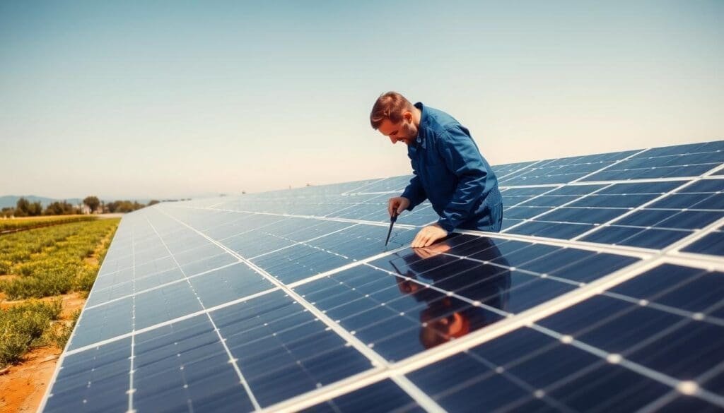 Entretien de panneaux solaires