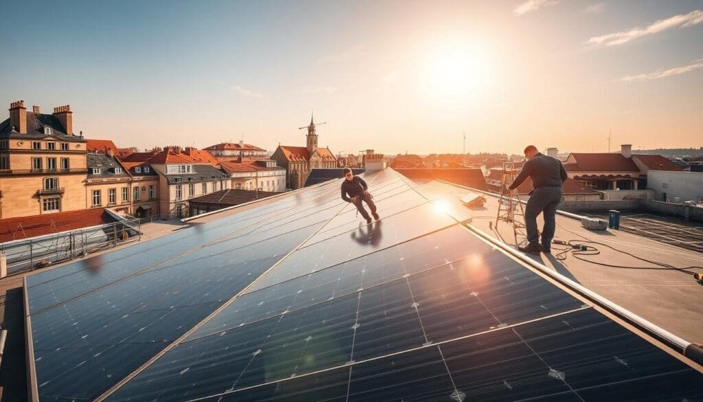 Installation de panneaux solaires à Saint-Quentin
