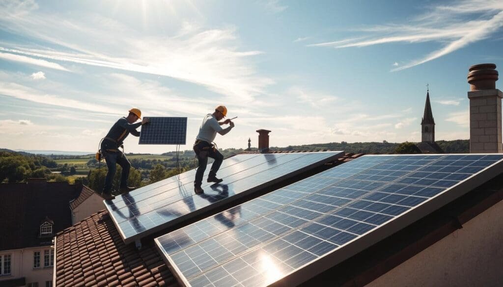 Installation de panneaux solaires à Saint-Quentin
