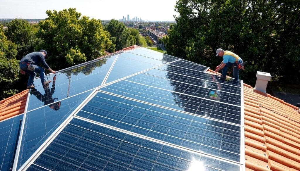 Installation de panneaux solaires à Vénissieux
