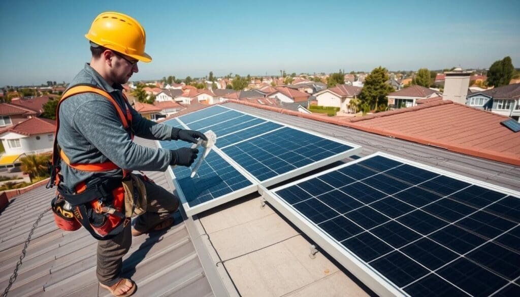 Maintenance de panneaux solaires