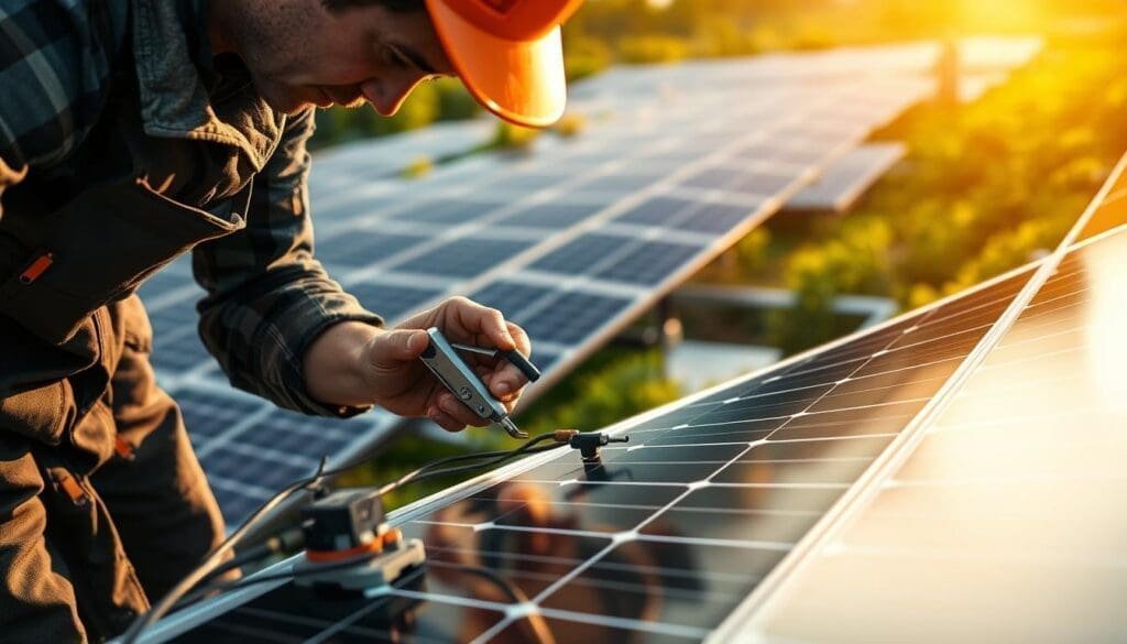 Maintenance de panneaux solaires