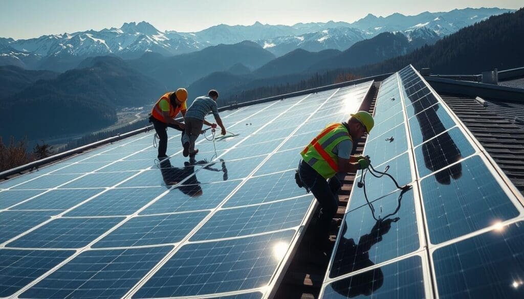 Maintenance de panneaux solaires à Chambéry