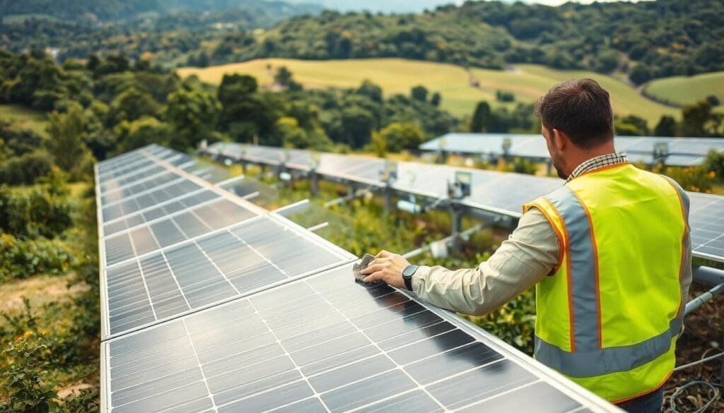 Maintenance des panneaux solaires à Le Tampon