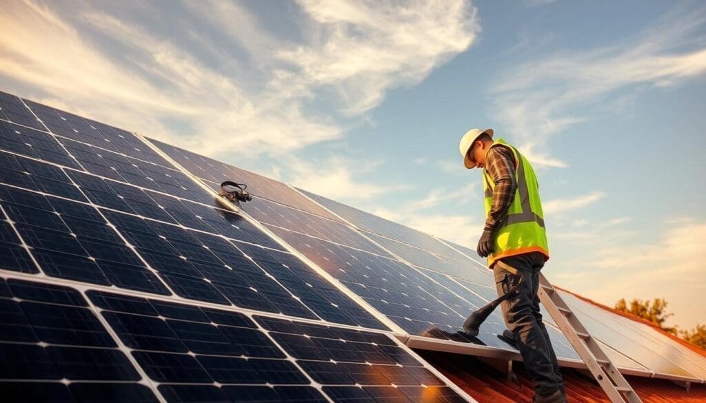 Maintenance panneaux solaires