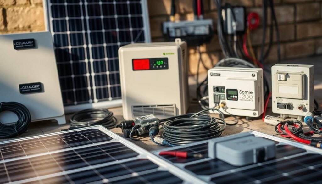 composants kit panneau solaire onduleur