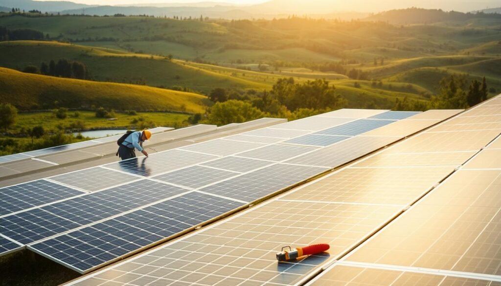 maintenance panneaux solaires