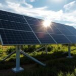 support panneaux solaires au sol