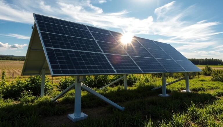 support panneaux solaires au sol