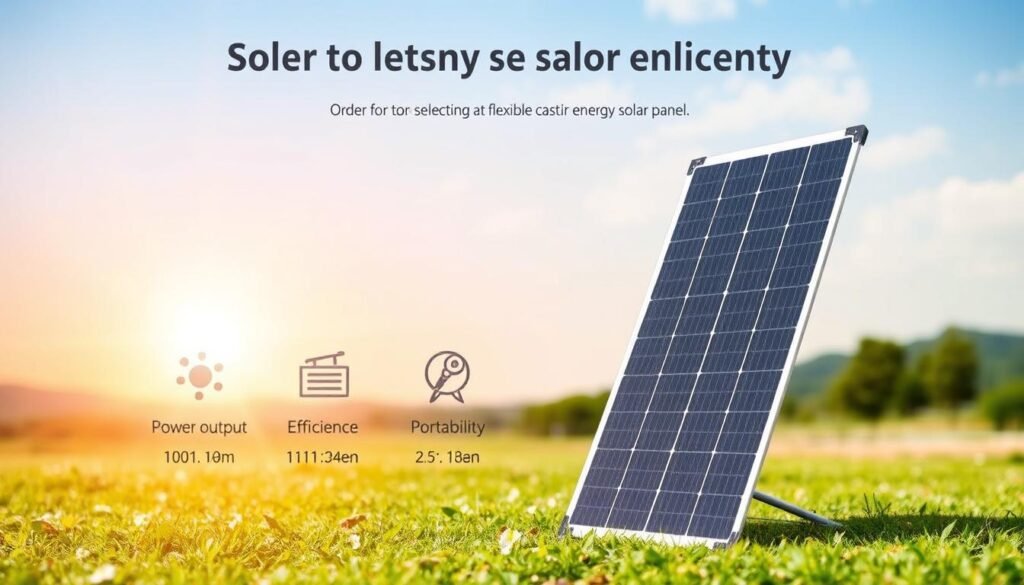 Panneau solaire flexible choix critères