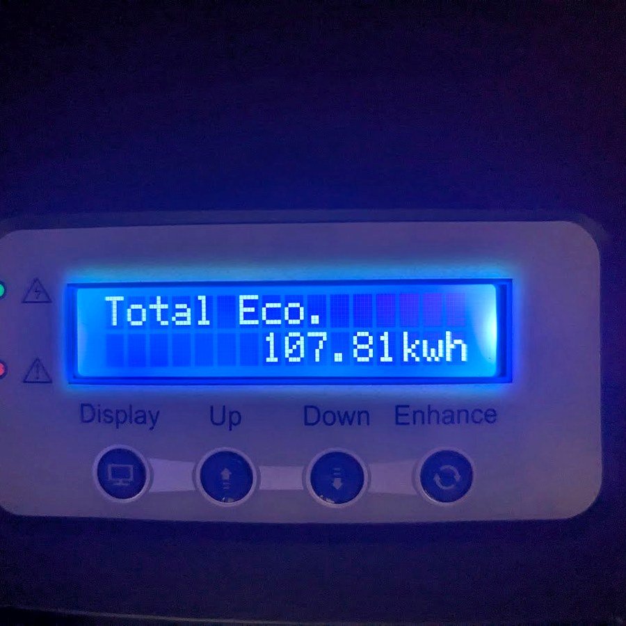 Routeur Solaire Chauffe-Eau SmartSun — votre surplus en eau chaude dès 50 W 7 Routeur solaire SmartSun — afficheur : Total Eco. · 107.81 kwh
