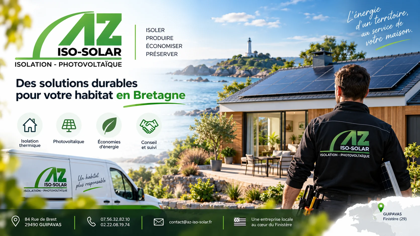AZ ISO-SOLAR, isolation et photovoltaïque à Guipavas dans le Finistère